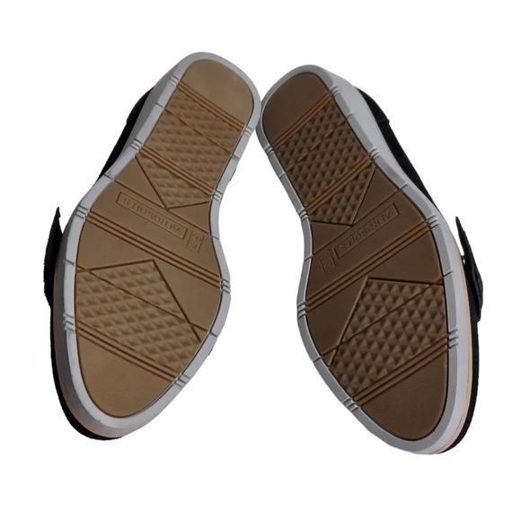 Aerosoles Black Suede Sidewalk Bow Trim Pointed Toe Small Wedge Loafers Slip Ons - Picture 10 of 14